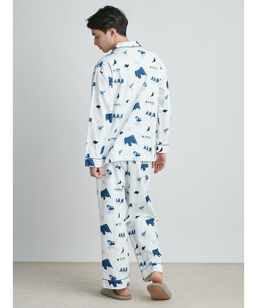 gelato pique（ジェラートピケ）の「【メンズ】【EAMES】チェアモチーフシャツ（ルームウェア/パジャマ・メンズ・ネイビー/オレンジ・MEDIUM/LARGE）」の19枚目の写真