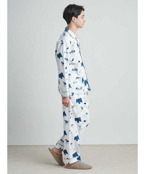 gelato pique（ジェラートピケ）の「【メンズ】【EAMES】チェアモチーフシャツ（ルームウェア/パジャマ・メンズ・ネイビー/オレンジ・MEDIUM/LARGE）」の12枚目の写真