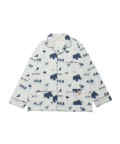 gelato pique（ジェラートピケ）の「【メンズ】【EAMES】チェアモチーフシャツ（ルームウェア/パジャマ・メンズ・ネイビー/オレンジ・MEDIUM/LARGE）」の14枚目の写真