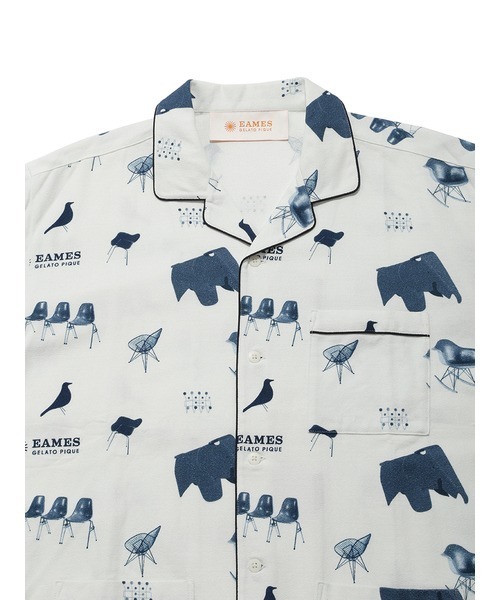 gelato pique（ジェラートピケ）の「【メンズ】【EAMES】チェアモチーフシャツ（ルームウェア/パジャマ・メンズ・ネイビー/オレンジ・MEDIUM/LARGE）」の20枚目の写真