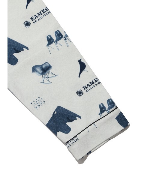 gelato pique（ジェラートピケ）の「【メンズ】【EAMES】チェアモチーフシャツ（ルームウェア/パジャマ・メンズ・ネイビー/オレンジ・MEDIUM/LARGE）」の13枚目の写真