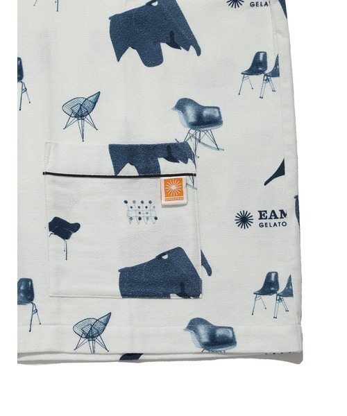 gelato pique（ジェラートピケ）の「【メンズ】【EAMES】チェアモチーフシャツ（ルームウェア/パジャマ・メンズ・ネイビー/オレンジ・MEDIUM/LARGE）」の11枚目の写真