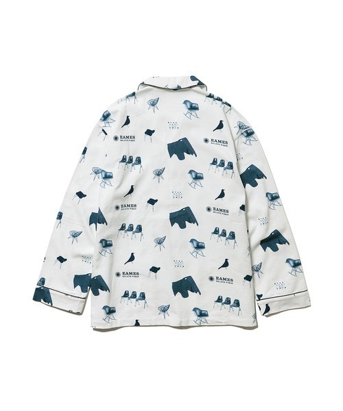 gelato pique（ジェラートピケ）の「【メンズ】【EAMES】チェアモチーフシャツ（ルームウェア/パジャマ・メンズ・ネイビー/オレンジ・MEDIUM/LARGE）」の15枚目の写真