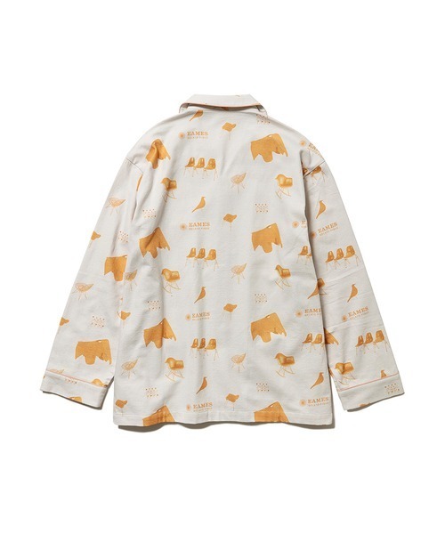 gelato pique（ジェラートピケ）の「【メンズ】【EAMES】チェアモチーフシャツ（ルームウェア/パジャマ・メンズ・ネイビー/オレンジ・MEDIUM/LARGE）」の17枚目の写真