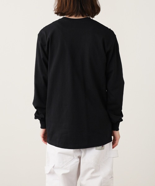 GILDAN(ギルダン)の「【ROOPTOKYO】GILDAN 6oz ポケット付きロングスリーブTee 袖リブ クルーネック/ロンT 2026年春夏(Tシャツ/カットソー・メンズ・ネイビー/オレンジ/ホワイト/グレー/ライム/ブラック・L/XL/M/XXL/S)」の7枚目の写真