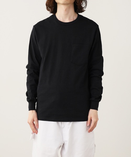 GILDAN(ギルダン)の「【ROOPTOKYO】GILDAN 6oz ポケット付きロングスリーブTee 袖リブ クルーネック/ロンT 2026年春夏(Tシャツ/カットソー・メンズ・ネイビー/オレンジ/ホワイト/グレー/ライム/ブラック・L/XL/M/XXL/S)」の12枚目の写真