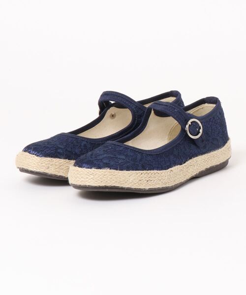 earth music&ecology（アースミュージックアンドエコロジー）の「《earth music&ecology》ワンストラップエスパドリーユ（その他シューズ・レディース・ネイビー/アイボリー・LL/S/M/L）」の2枚目の写真