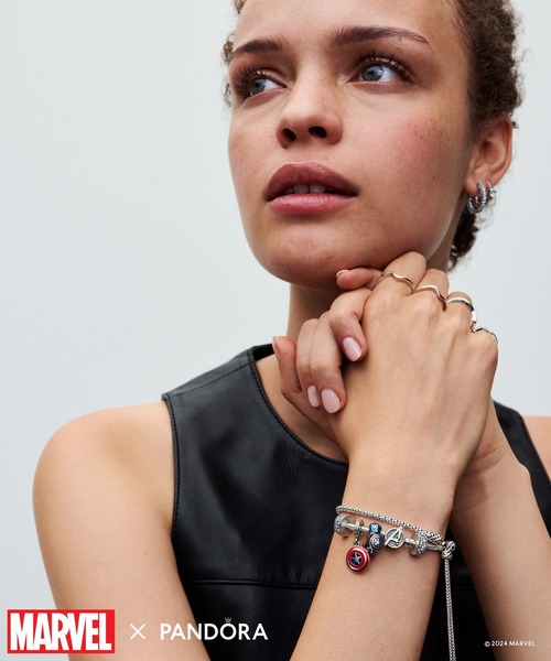 だいあもんど　新品★パンドラマーベル　グルート＋キャプテンアメリカチャーム だいあもんど 新品☆パンドラマーベル グルート＋キャプテンアメリカ