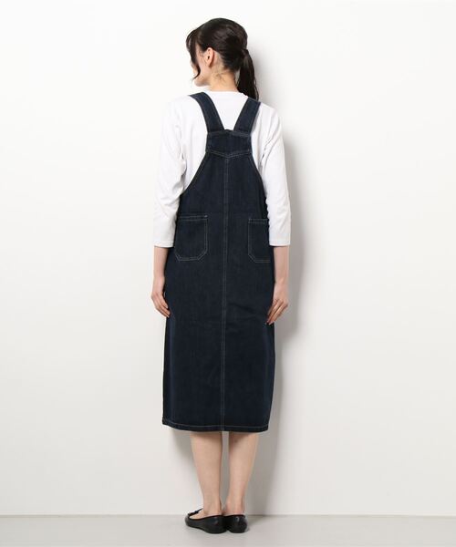 Cham.(チャム)の「デニムサロペット(サロペット/オーバーオール・レディース・インディゴブルー・F)」の3枚目の写真