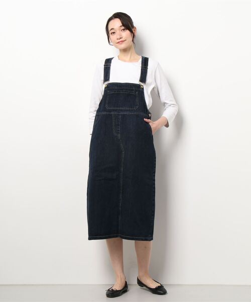 Cham.(チャム)の「デニムサロペット(サロペット/オーバーオール・レディース・インディゴブルー・F)」の10枚目の写真