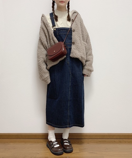 Cham.(チャム)の「デニムサロペット(サロペット/オーバーオール・レディース・インディゴブルー・F)」の6枚目の写真