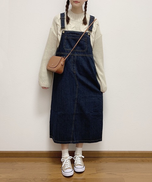 Cham.(チャム)の「デニムサロペット(サロペット/オーバーオール・レディース・インディゴブルー・F)」の9枚目の写真