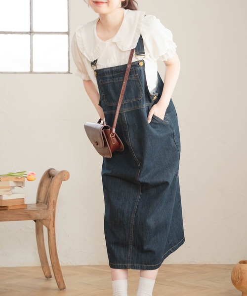 Cham.(チャム)の「デニムサロペット(サロペット/オーバーオール・レディース・インディゴブルー・F)」の18枚目の写真
