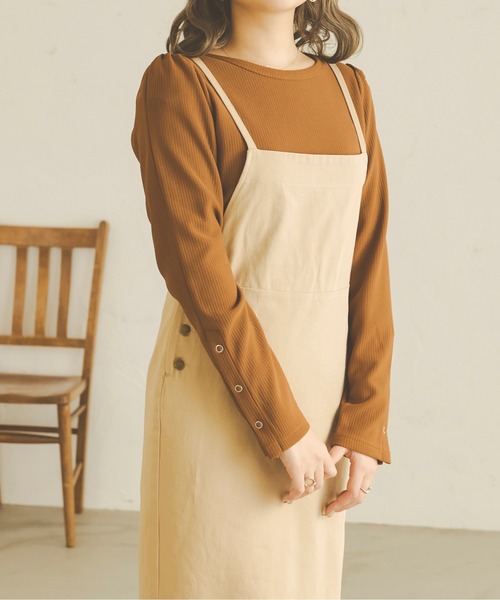Ambre Neige（アンブルネージュ）の「袖スリットボタントップス／【WEB/EC限定商品】（Tシャツ/カットソー・レディース・ダークブラウン/ベージュ/アイボリー・FREE）」の22枚目の写真