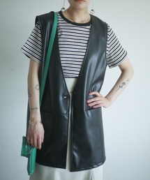 spoon store | フェイクレザーベスト(ベスト)