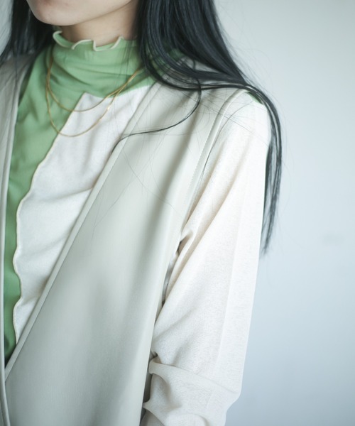 spoon store（スプーンストア）の「フェイクレザーベスト（ベスト・レディース・ブラック/グレー系その他・フリー）」の12枚目の写真