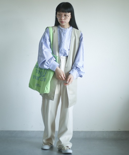 spoon store（スプーンストア）の「フェイクレザーベスト（ベスト・レディース・ブラック/グレー系その他・フリー）」の6枚目の写真