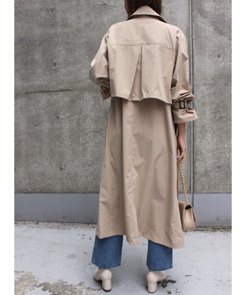 MLI'A（エムリア）の「2WAY／トレンチコート（トレンチコート・レディース・ベージュ/ライトベージュ/ライトカーキ/イエロー・M）」の9枚目の写真