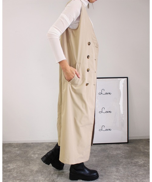 MLI'A（エムリア）の「2WAY／トレンチコート（トレンチコート・レディース・ベージュ/ライトベージュ/ライトカーキ/イエロー・M）」の13枚目の写真