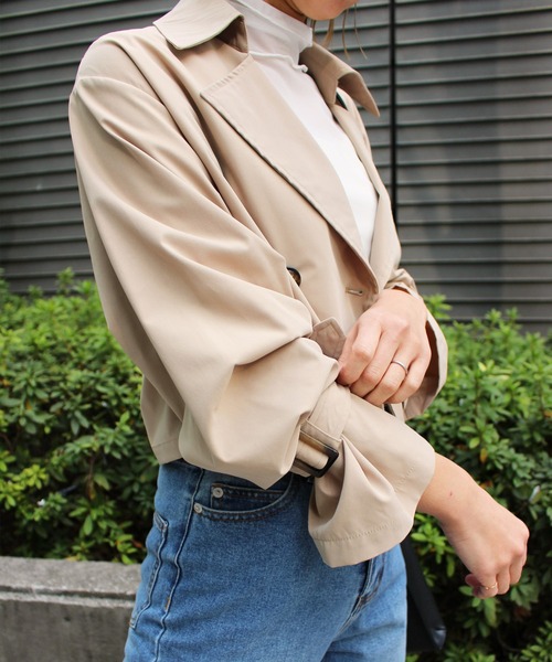 MLI'A（エムリア）の「2WAY／トレンチコート（トレンチコート・レディース・ベージュ/ライトベージュ/ライトカーキ/イエロー・M）」の19枚目の写真