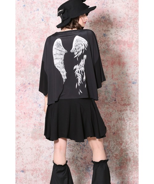 ankoROCK（アンコロック）の「折れた翼スーパーショート丈Tシャツ