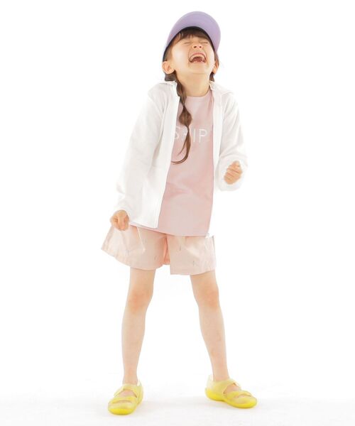 SHIPS（シップス）の「SHIPS KIDS:＜速乾加工・UVカット＞フード ジップ パーカー(100～130cm)（パーカー・キッズ・グレー/オフホワイト・100/120/130/110）」の7枚目の写真