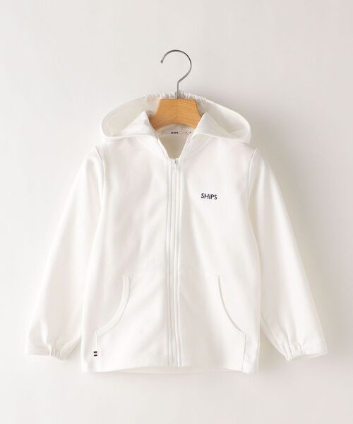 SHIPS（シップス）の「SHIPS KIDS:＜速乾加工・UVカット＞フード ジップ パーカー(100～130cm)（パーカー・キッズ・グレー/オフホワイト・100/120/130/110）」の10枚目の写真