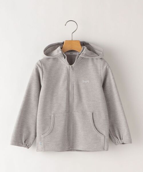 SHIPS（シップス）の「SHIPS KIDS:＜速乾加工・UVカット＞フード ジップ パーカー(100～130cm)（パーカー・キッズ・グレー/オフホワイト・100/120/130/110）」の11枚目の写真