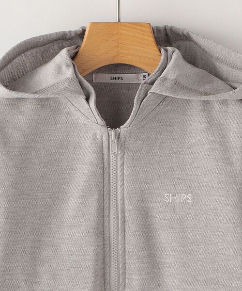 SHIPS（シップス）の「SHIPS KIDS:＜速乾加工・UVカット＞フード ジップ パーカー(100～130cm)（パーカー・キッズ・グレー/オフホワイト・100/120/130/110）」の13枚目の写真