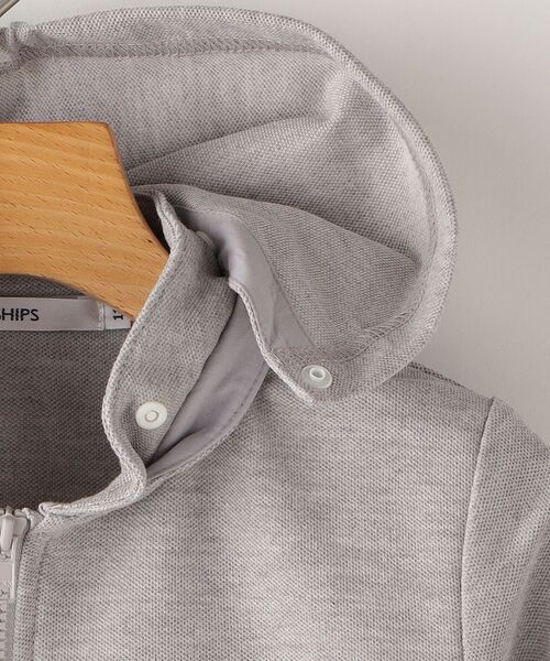 SHIPS（シップス）の「SHIPS KIDS:＜速乾加工・UVカット＞フード ジップ パーカー(100～130cm)（パーカー・キッズ・グレー/オフホワイト・100/120/130/110）」の16枚目の写真