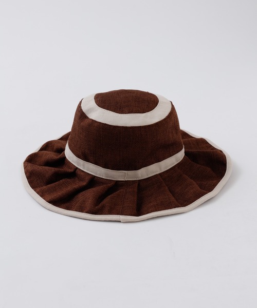 CIAOPANIC TYPY（チャオパニックティピー）の「【追加販売決定！】【KIDS】ジュートプリーツハット（ハット・キッズ・ベージュ/ブラウン・ONE SIZE）」の5枚目の写真