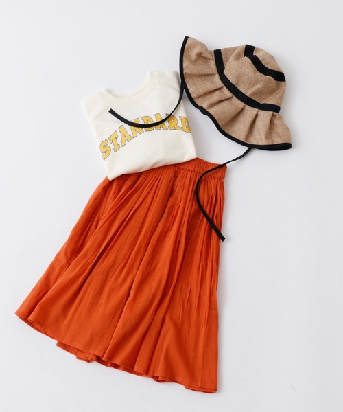 CIAOPANIC TYPY（チャオパニックティピー）の「【追加販売決定！】【KIDS】ジュートプリーツハット（ハット・キッズ・ベージュ/ブラウン・ONE SIZE）」の3枚目の写真