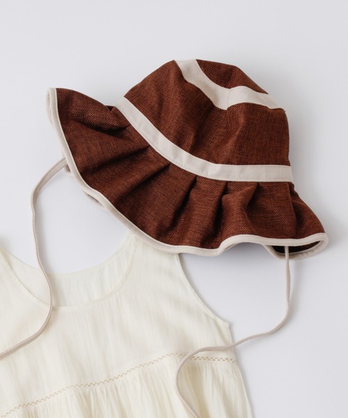 CIAOPANIC TYPY（チャオパニックティピー）の「【追加販売決定！】【KIDS】ジュートプリーツハット（ハット・キッズ・ベージュ/ブラウン・ONE SIZE）」の13枚目の写真