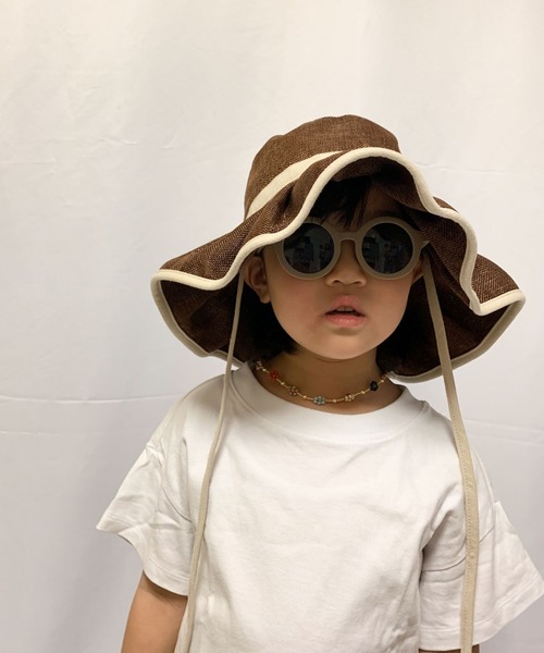 CIAOPANIC TYPY（チャオパニックティピー）の「【追加販売決定！】【KIDS】ジュートプリーツハット（ハット・キッズ・ベージュ/ブラウン・ONE SIZE）」の11枚目の写真