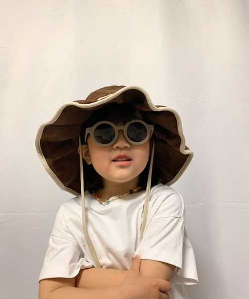CIAOPANIC TYPY（チャオパニックティピー）の「【追加販売決定！】【KIDS】ジュートプリーツハット（ハット・キッズ・ベージュ/ブラウン・ONE SIZE）」の12枚目の写真