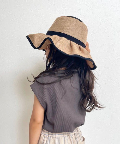 CIAOPANIC TYPY（チャオパニックティピー）の「【追加販売決定！】【KIDS】ジュートプリーツハット（ハット・キッズ・ベージュ/ブラウン・ONE SIZE）」の18枚目の写真