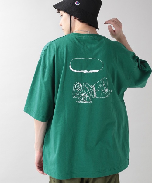 RAGEBLUE(レイジブルー)の「【UCA/ユカ】コラボプリントTシャツ(Tシャツ/カットソー・メンズ・ブラック/ホワイト系その他2/イエロー/ホワイト系その他3/グリーン・MEDIUM/LARGE)」の4枚目の写真