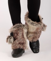 FUNALIVE（ファンアライブ）の「jou jou lier リボン付きエコファーブーツカバー（シューズ小物/雑貨）」