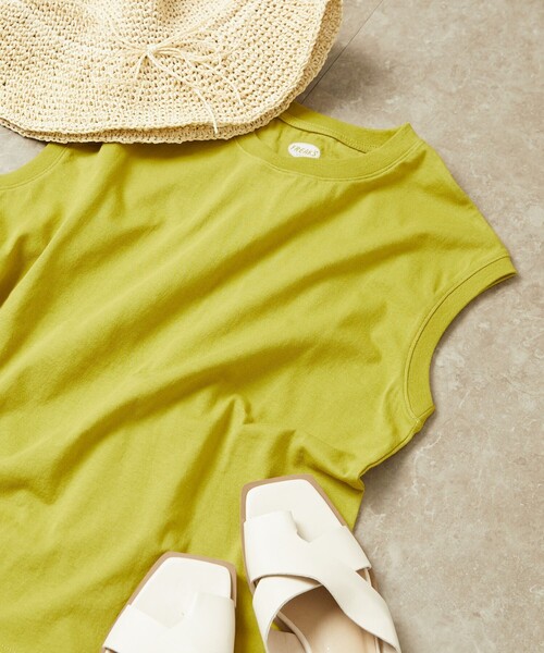 FREAK'S STORE(フリークスストア)の「【WEB限定】ノースリーブTシャツ(Tシャツ/カットソー・レディース・ブラック/オフホワイト/ナチュラル/マスタード/グレー/ベージュ/ブラウン/レッド/ブルー/ストライプ/ピンク・フリ-)」の8枚目の写真