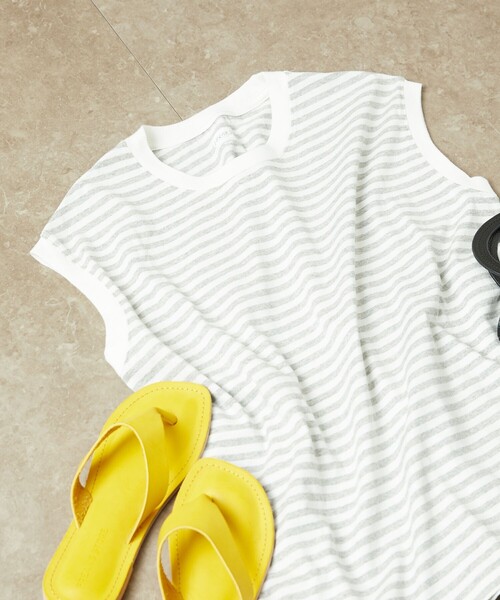 FREAK'S STORE(フリークスストア)の「【WEB限定】ノースリーブTシャツ(Tシャツ/カットソー・レディース・ブラック/オフホワイト/ナチュラル/マスタード/グレー/ベージュ/ブラウン/レッド/ブルー/ストライプ/ピンク・フリ-)」の16枚目の写真