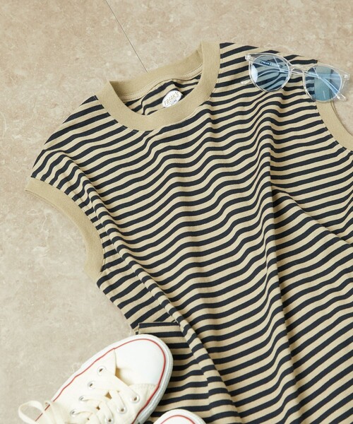 FREAK'S STORE(フリークスストア)の「【WEB限定】ノースリーブTシャツ(Tシャツ/カットソー・レディース・ブラック/オフホワイト/ナチュラル/マスタード/グレー/ベージュ/ブラウン/レッド/ブルー/ストライプ/ピンク・フリ-)」の21枚目の写真