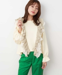 プリーツラッフルドッキングTEE