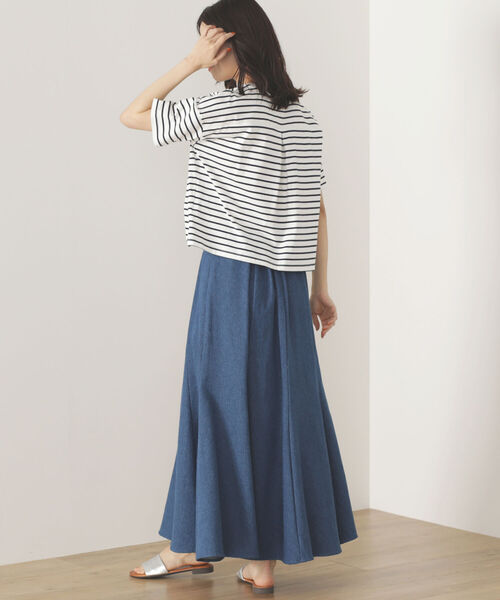 BEAMS HEART（ビームスハート）の「BEAMS HEART / デニム マーメイド スカート（スカート・レディース・インディゴブルー/ホワイト系その他5/ブルー系その他4・FREE）」の11枚目の写真