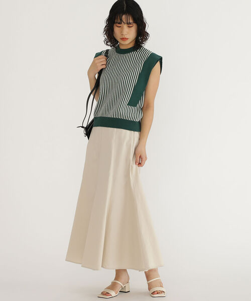 BEAMS HEART（ビームスハート）の「BEAMS HEART / デニム マーメイド スカート（スカート・レディース・インディゴブルー/ホワイト系その他5/ブルー系その他4・FREE）」の14枚目の写真