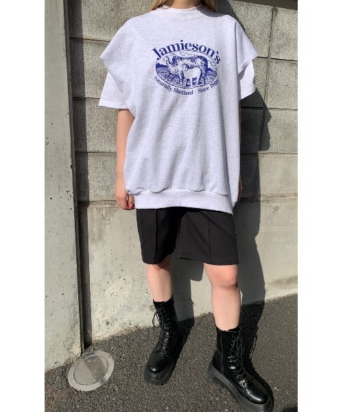 WC（ダブル シー）の「オーバーサイズスウェットベスト（ベスト・レディース・グレー/ブラック・FREE）」の11枚目の写真