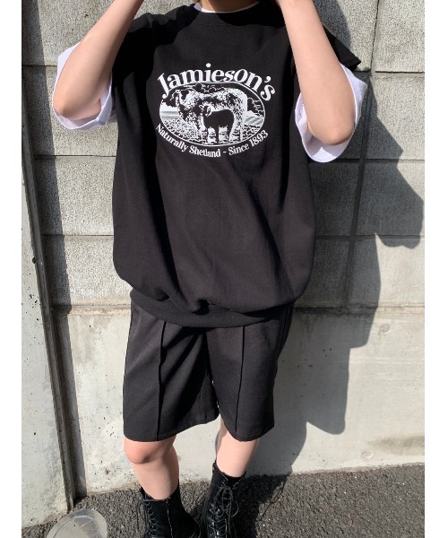 WC（ダブル シー）の「オーバーサイズスウェットベスト（ベスト・レディース・グレー/ブラック・FREE）」の14枚目の写真