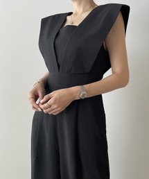 （おぬ）Leja ノースリーブドレス SHEER CHAMBRAY NO SLEEVE DRESS / シアーシャンブレー
