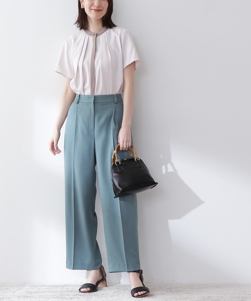 N.（N. Natural Beauty Basic）（エヌエヌナチュラルビューティーベーシック）の「【S Size Line】◆ウォッシャブルストレートパンツ（その他パンツ・レディース・ベージュ/グレー/グリーン・SMALL/MEDIUM）」の3枚目の写真