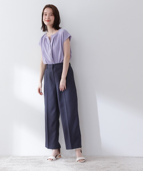 N.（N. Natural Beauty Basic）（エヌエヌナチュラルビューティーベーシック）の「【S Size Line】◆ウォッシャブルストレートパンツ（その他パンツ・レディース・ベージュ/グレー/グリーン・SMALL/MEDIUM）」の6枚目の写真