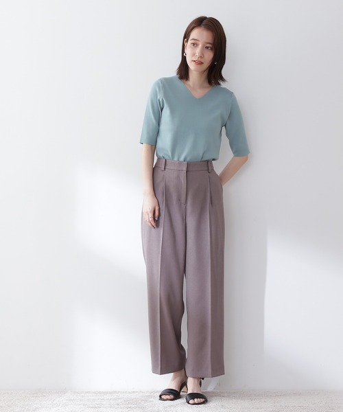 N.（N. Natural Beauty Basic）（エヌエヌナチュラルビューティーベーシック）の「【S Size Line】◆ウォッシャブルストレートパンツ（その他パンツ・レディース・ベージュ/グレー/グリーン・SMALL/MEDIUM）」の15枚目の写真